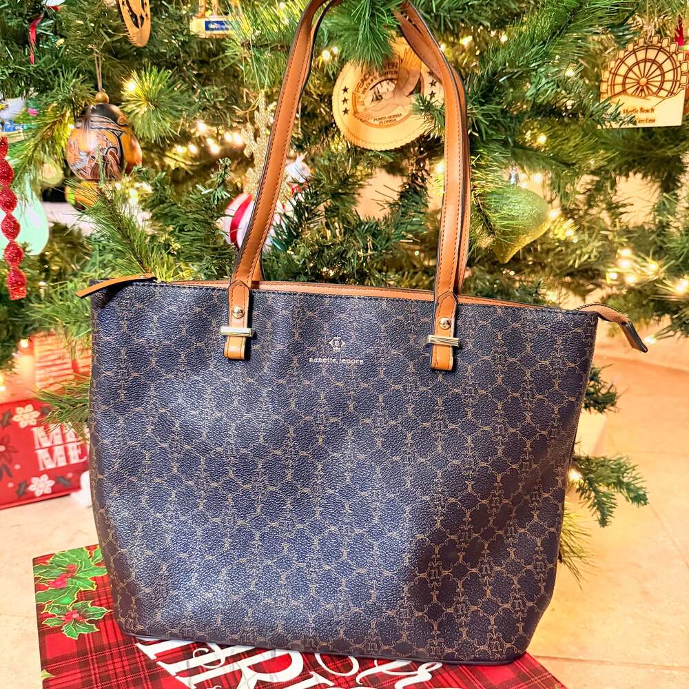 Nanette Lepore Chocolate Logo Tote Bag and Crossbody